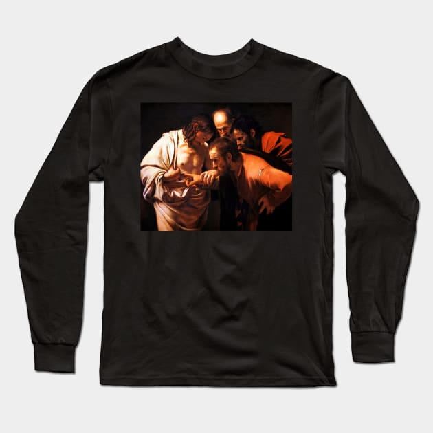 High Resolution Caravaggio The Incredulity of Saint Thomas Long Sleeve T-Shirt by tiokvadrat